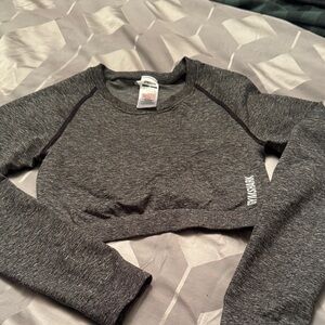 Gymshark Charcoal Heather Long Sleeve Top